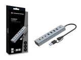 Conceptronic HUBBIES20G interface hub USB 3.2 Gen 1 (3.1 Gen 1) Type-C 5000 Mbit/s Grå