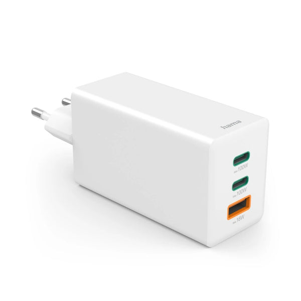 Hama 00201997 oplader til mobil enhed Laptop, Smartphone, Tablet Hvid Vekselstrøm Hurtig opladning Indendørs