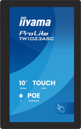 iiyama TW1023ASC-B3P skilte display Kiosk design 25,6 cm (10.1") Wi-Fi 385 cd/m² WXGA Sort Berøringsskærm Indbygget processer Android 24/7