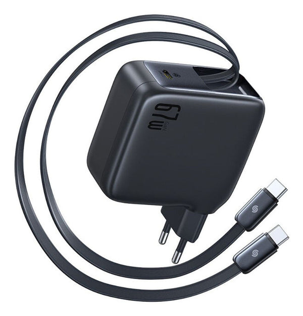 Baseus E0121D00 oplader til mobil enhed Tablet, Laptop, Smartphone, Mobiltelefon, Headset, SmartWatch Sort Vekselstrøm Hurtig opladning Indendørs
