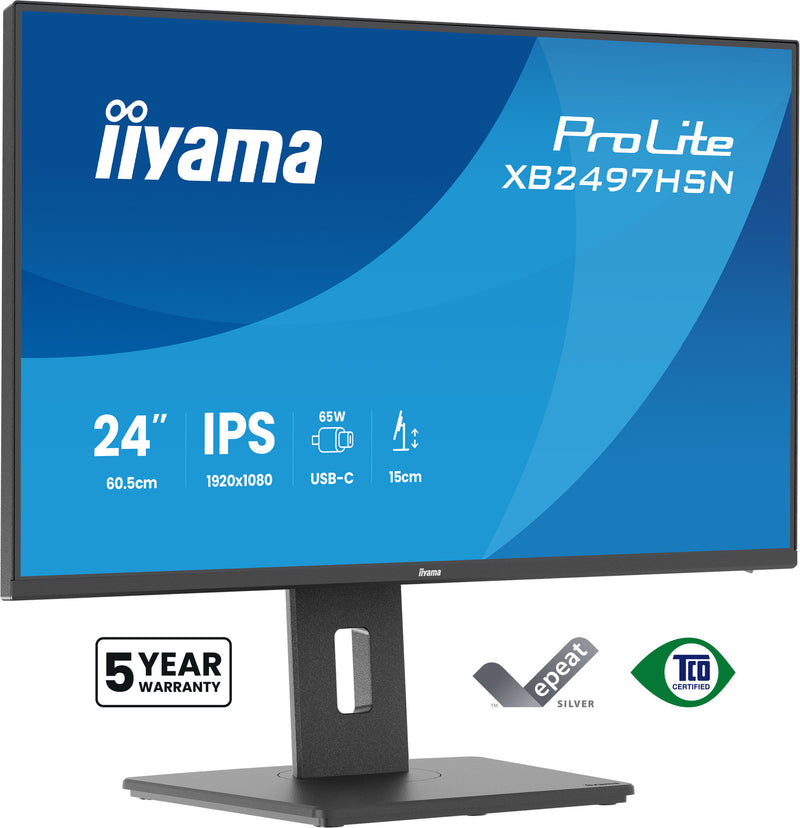 iiyama ProLite XB2497HSN-B1 computerskærm 60,5 cm (23.8") 1920 x 1080 pixel Fuld HD LED Sort