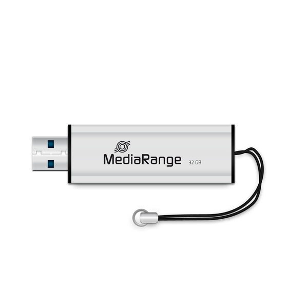 MediaRange MR916 USB-nøgle 32 GB USB Type-A 3.2 Gen 1 (3.1 Gen 1) Sort, Sølv
