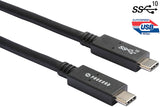 Prokord USB3.1 CM-CM 01 USB-kabel USB 3.2 Gen 2 (3.1 Gen 2) 0,25 m USB C Sort