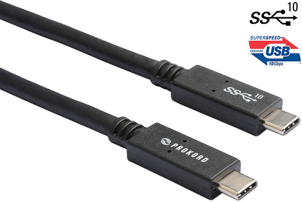Prokord USB3.1 CM-CM 01 USB-kabel USB 3.2 Gen 2 (3.1 Gen 2) 0,25 m USB C Sort
