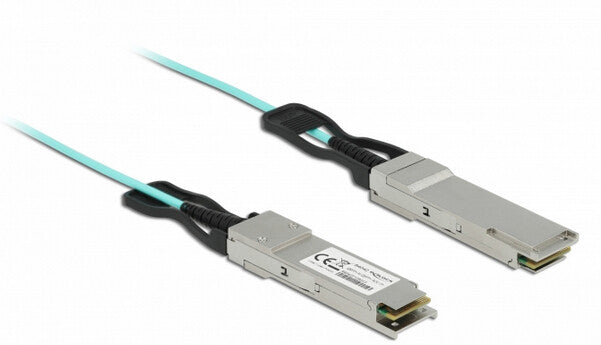 DeLOCK 84054 InfiniBand og fiberoptisk kabel 10 m QSFP+ Turkisfarve