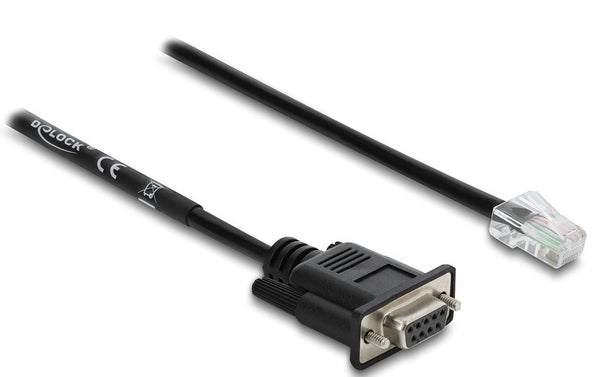 DeLOCK 64297 serielkabel Sort 2 m DB-9 RJ-45