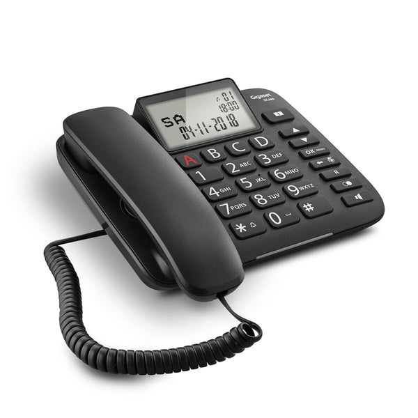 Gigaset DL380 Analog telefon Nummervisning Sort