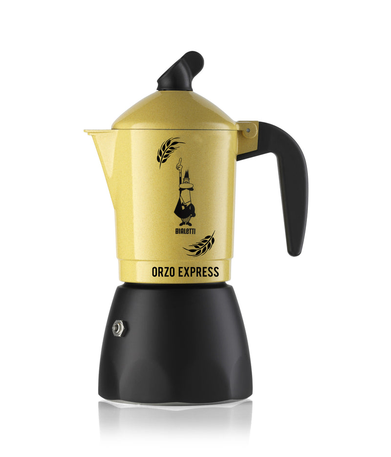 Bialetti Orzo Express Moka gryde Sort, Gul