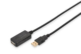 Digitus DA-70130-4 USB-kabel USB 2.0 5 m USB A 0,48 Gbit/sek. Sort