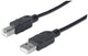 Manhattan 333382 USB-kabel USB 2.0 3 m USB A USB B 0,48 Gbit/sek. Sort