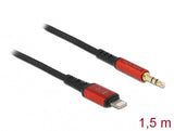 DeLOCK 86587 lydkabel 1,5 m 3.5mm Lightning Sort