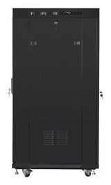 Lanberg FF01-6827-23BL stativ 27U Fritstående reol Sort