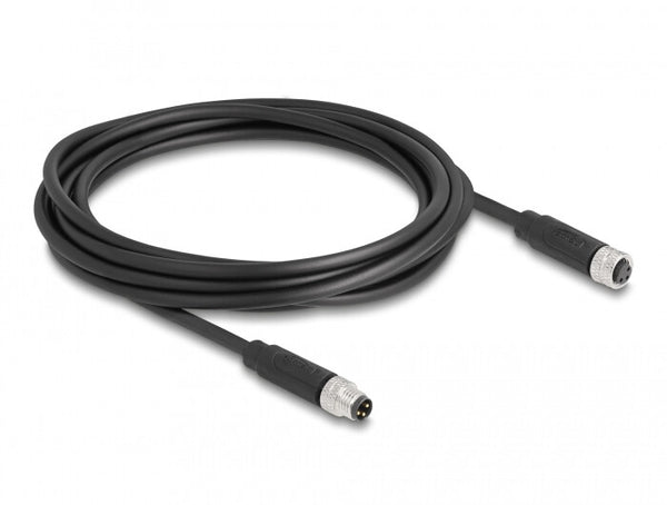 DeLOCK 80140 sensor- & aktuatorkabel 3 m M8 Sort