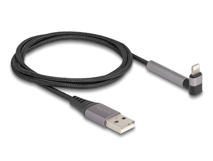DeLOCK 85404 Lightning kabel 1,5 m Sort, Grå