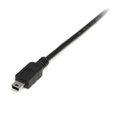 StarTech.com USB2HABM1M USB-kabel USB 2.0 1 m USB A Mini-USB B 0,48 Gbit/sek. Sort