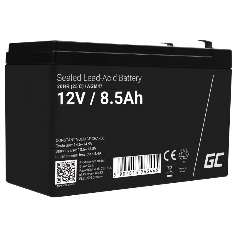 Green Cell AGM47 genopladeligt batteri Blybatterier (VRLA) 8500 mAh 12 V