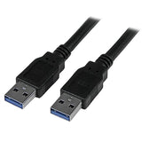 StarTech.com USB3SAA3MBK USB-kabel USB 3.2 Gen 1 (3.1 Gen 1) 3 m USB A 5 Gbit/sek. Sort