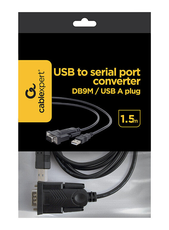 Gembird UAS-DB9M-02 serielkabel Sort 1,5 m USB Type-A DB-9