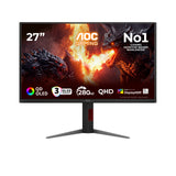 AOC G4 Q27G4ZD computerskærm 67,3 cm (26.5") 2560 x 1440 pixel Quad HD QD-OLED Sort, Rød