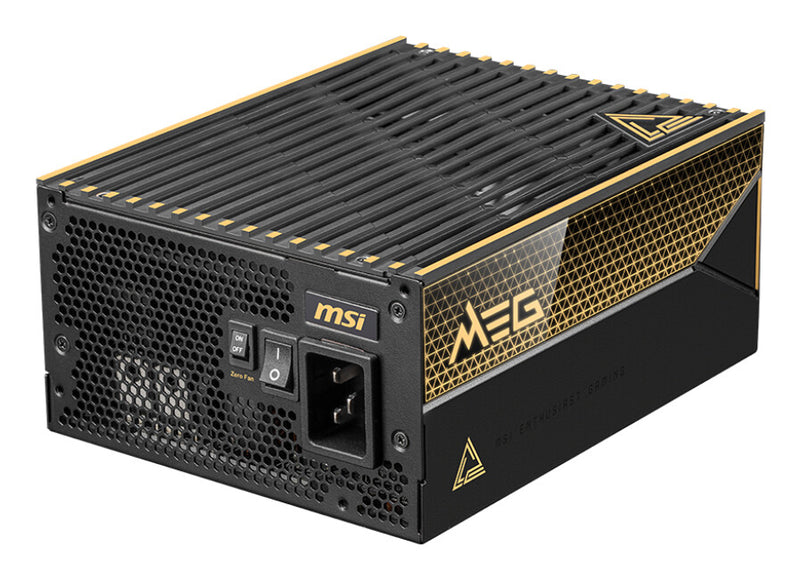 MSI MEG Ai1600T PCIE5 enhed til strømforsyning 1600 W 24-pin ATX ATX Sort