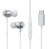 JOYROOM JR-EC06 hovedtelefoner/headset Ledningsført I ørerne Opkald/musik USB Type-C Sølv