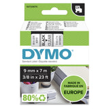 DYMO Ægte D1-etiketter | Sort skrift på gennemsigtig tape | 9 mm x 7 m | Selvklæbende etiketter til LabelManager-mærkningsmaskiner | Fremstillet i Europa