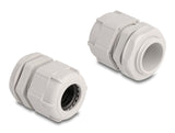 DeLOCK 60656 kabelforskruning Grå Plast 10 stk