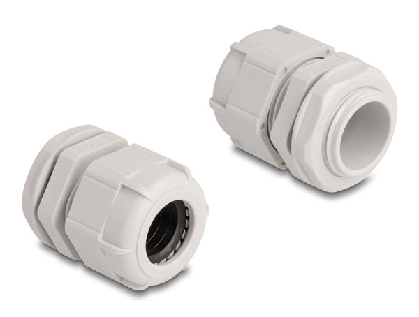 DeLOCK 60656 kabelforskruning Grå Plast 10 stk