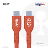 CLUB3D CAC-1515 USB-kabel USB 2.0 4 m USB C 240 W Orange