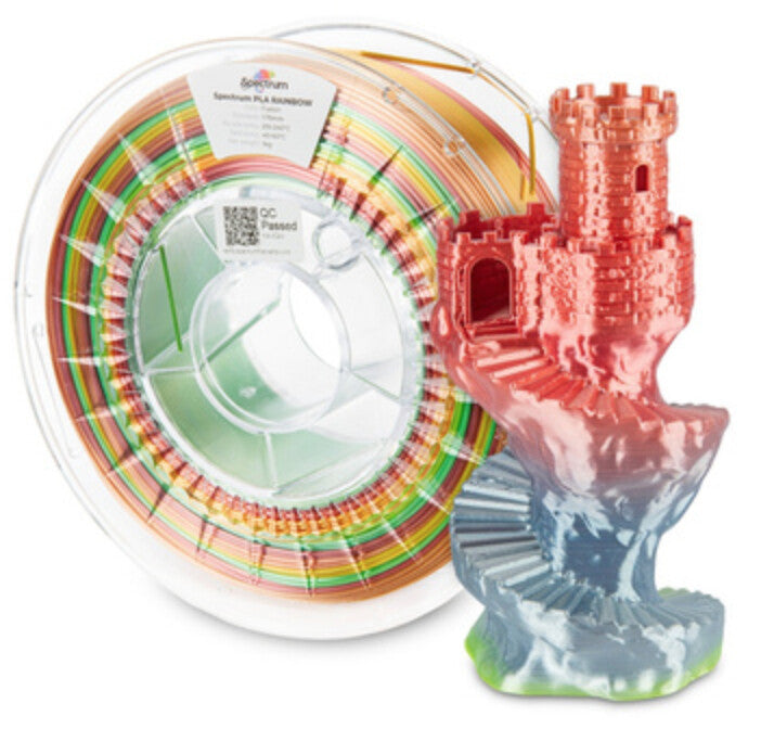 Spectrum Filaments 81016 3D print materiale Polymælkesyre (PLA), Silke Flerfarvet 1 kg