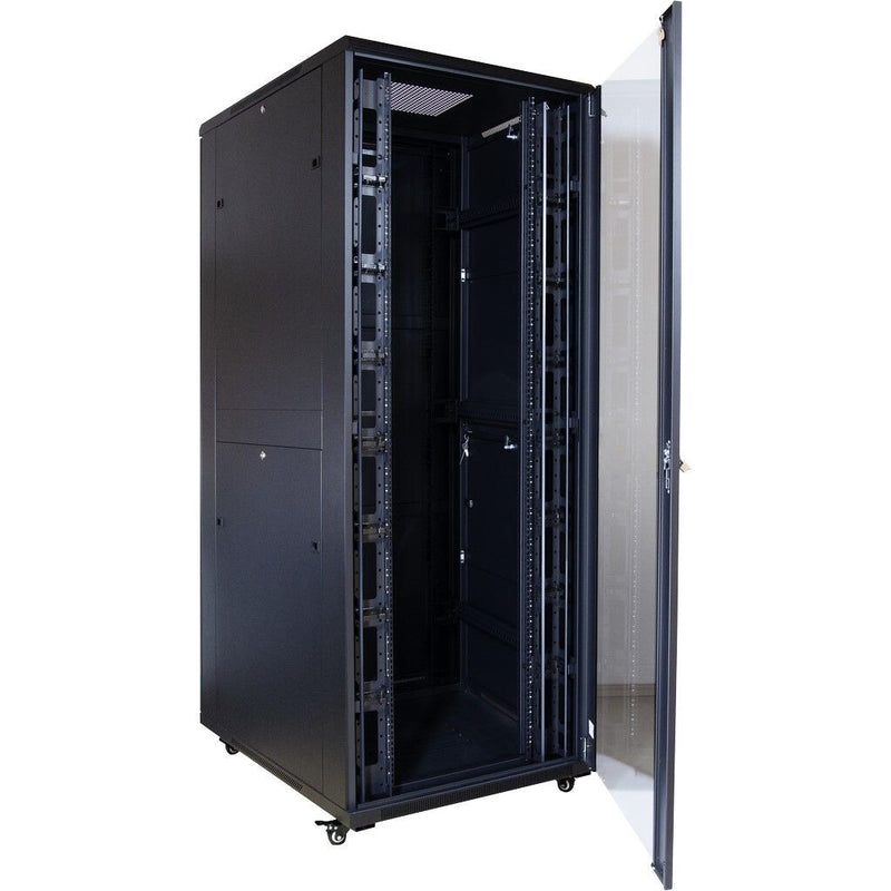 Inter-Tech 88887256 stativ 42U Fritstående reol Sort