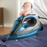 Russell Hobbs 27280-56 strygejern Dampstrygejern Keramisk strygesål 2400 W Sort, Blå