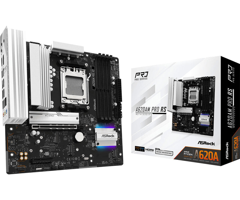 Asrock A620AM Pro RS AMD A620A Sokkel AM5 micro ATX