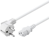 Goobay 95140 el-ledning Hvid 2 m Strømstik type F IEC C13