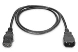 Digitus AK-440201-018-S el-ledning Sort 1,8 m IEC C14 IEC C13