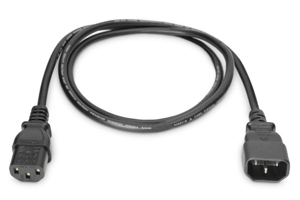 Digitus AK-440201-018-S el-ledning Sort 1,8 m IEC C14 IEC C13