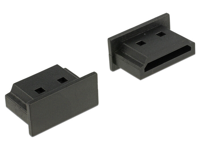 DeLOCK 64031 dækning af sokkel Micro-HDMI Sort 10 stk