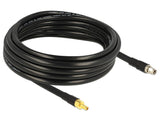 DeLOCK 5m RP-SMA/RP-SMA koaxial kabel CFD400, LLC400 Sort