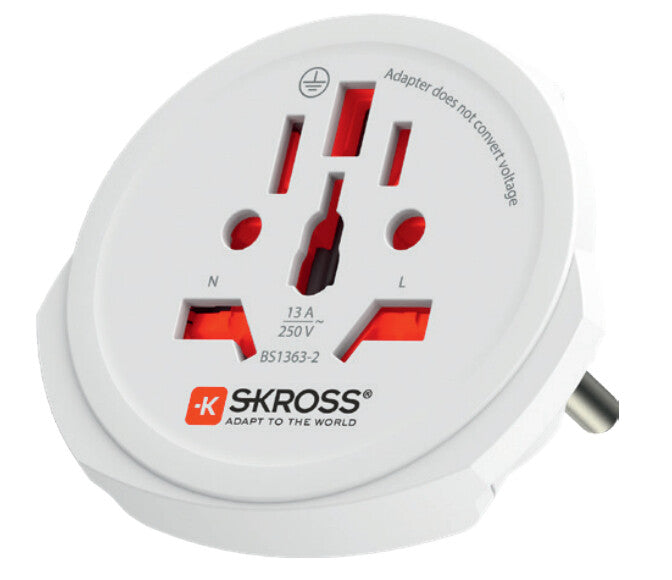 Skross 1.103165 strømstik adapter Universel Hvid