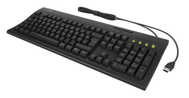 KeySonic KSK-8041U-CR tastatur Universel USB Tysk Sort