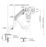 Gembird MA-DA1-02 skærmbeslag og -stativer 81,3 cm (32") Skrivebord Sort
