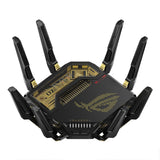ASUS ROG Rapture GT-BE98 trådløs router 10 Gigabit Ethernet Quad-band (2.4 GHz / 5 GHz-1 / 5 GHz-2 / 6 GHz) Sort