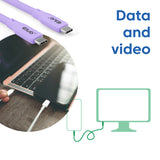 CLUB3D CAC-3004 USB-kabel USB4 Gen 2x2 2 m USB C 20 Gbit/sek. 240 W Lilla