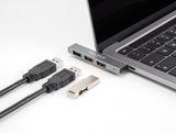 DeLOCK 64274 dockingstation Docking USB 3.2 Gen 2 (3.1 Gen 2) Type-C Grå