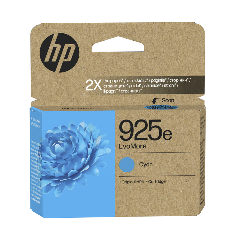 HP Original 925e EvoMore-blækpatron, cyan