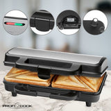 ProfiCook PC-ST 1092 sandwichtoaster 900 W Sort, Rustfrit stål