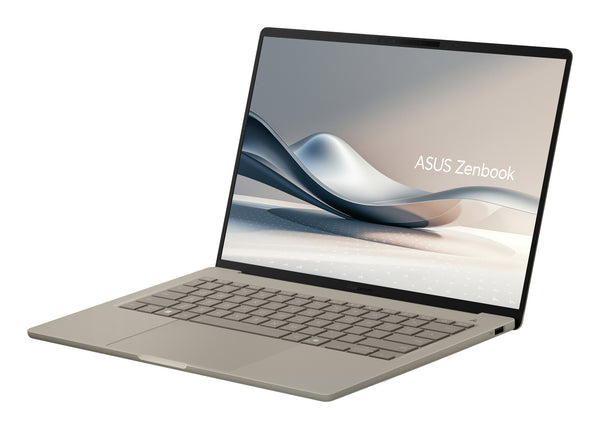 ASUS Zenbook A14 UX3407QA-QD488W Copilot+ PC Snapdragon X1-26-100 Laptop 35,6 cm (14") WUXGA 16 GB LPDDR5x-SDRAM 1 TB SSD Wi-Fi 6E (802.11ax) Windows 11 Home Tysk Beige