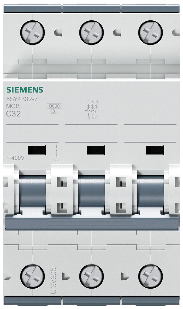 Siemens 5SY43327 5SY4332-7 Leitungsschutzschalter 32 A 230 V, 400 V kredsløbsafbryder 3