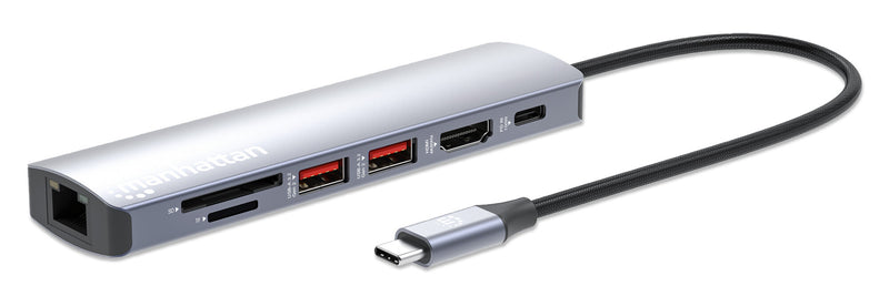 Manhattan 153966 dockingstation Ledningsført USB 3.2 Gen 2 (3.1 Gen 2) Type-C Sølv