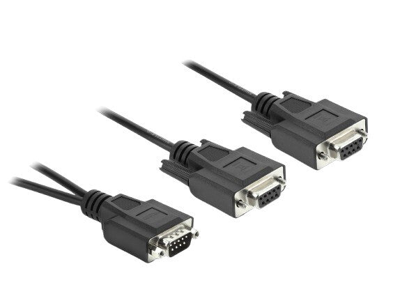 DeLOCK 67444 serielkabel Sort 0,25 m DB-9 2 x DB-9